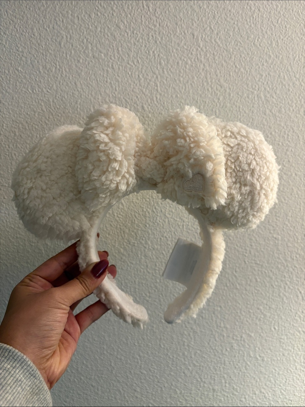 Plush Cream Disney Ears NWT